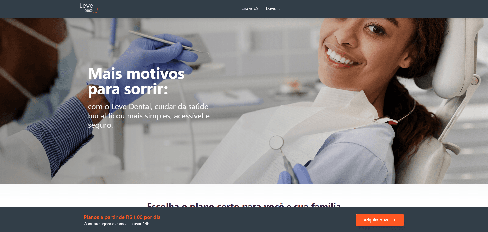 E-commerce Odontológico Leve Saúde